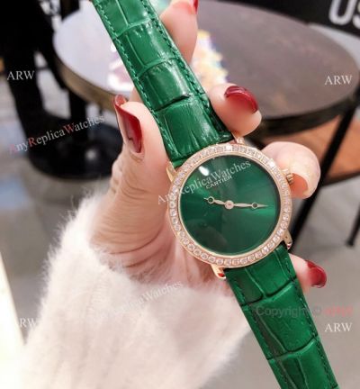 Cartier Rose Gold Green Dial 33mm Watch - Swiss Quality